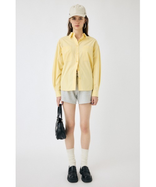 MOUSSY（マウジー）の「STRIPE COLOR シャツ（シャツ/ブラウス・レディース・ブルー/ホワイト/イエロー・FREE）」の10枚目の写真