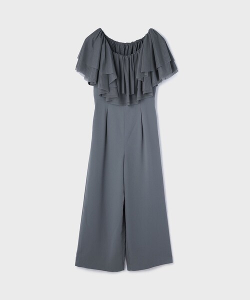 GRACE CONTINENTAL（グレースコンチネンタル）の「フリルケープサロペット（サロペット/オーバーオール・レディース・ブラック/グレー・36/38）」の17枚目の写真