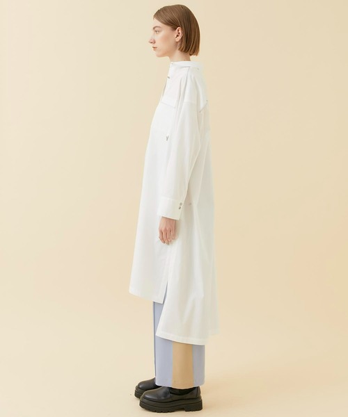 Tシャツワンピース ホワイト 未使用 セール】パイピングシャツワンピース（シャツワンピース）｜CITY