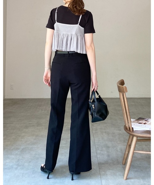 She's Closet(シーズクローゼット)の「フロントリボンシースルー/シアーチュールキャミソールビスチェ(ベスト・レディース・グレー/アイボリー/ブラック・FREE)」の11枚目の写真