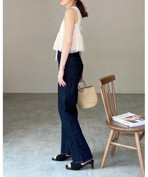She's Closet(シーズクローゼット)の「フロントリボンシースルー/シアーチュールキャミソールビスチェ(ベスト・レディース・グレー/アイボリー/ブラック・FREE)」の19枚目の写真