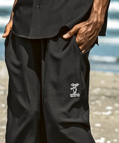 Mark Gonzales（マーク・ゴンザレス）の「【WEB・直営店限定】MARK GONZALES ARTWORK COLLECTION(マーク ゴンザレス)パームツリー刺繍 ワイドパンツ バルーンパンツ（その他パンツ・メンズ・ブラウン/ブラック・M/L/XL）」の6枚目の写真