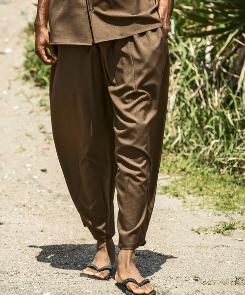 Mark Gonzales（マーク・ゴンザレス）の「【WEB・直営店限定】MARK GONZALES ARTWORK COLLECTION(マーク ゴンザレス)パームツリー刺繍 ワイドパンツ バルーンパンツ（その他パンツ・メンズ・ブラウン/ブラック・M/L/XL）」の13枚目の写真