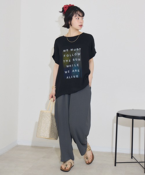 KATHARINE ROSS（キャサリンロス）の「【PILLINI/ピリーニ】バレルイージーパンツ（その他パンツ・レディース・チャコールグレー/ブラック/ベージュ・MEDIUM）」の8枚目の写真