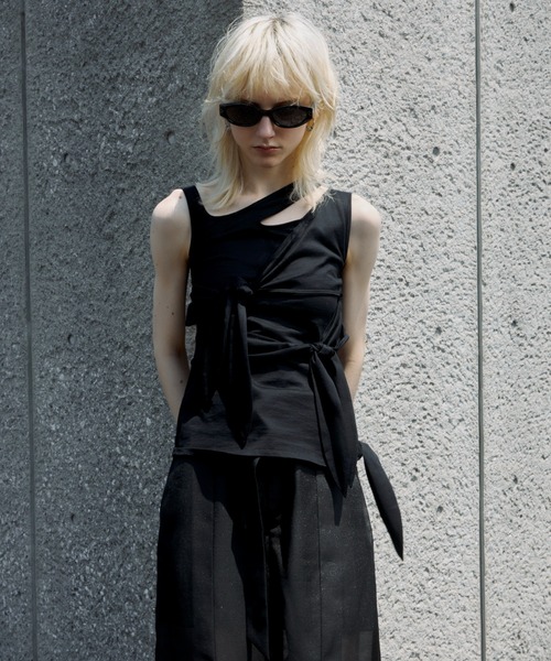 litmus フランゴン　ribbon tops black リボントップス litmus フランゴン ribbon tops black リボントップス