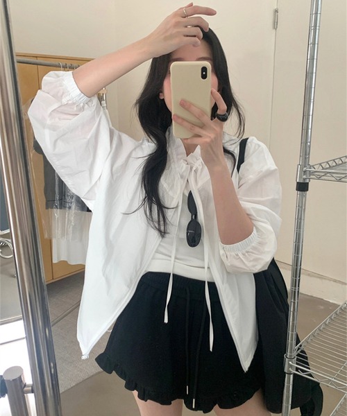 Jasmine Grandiflorum（ジャスミングランディフローラム）の「【Jasmine】裾フリルスウェットショートパンツ（その他パンツ・レディース・ブラック/ライトグレー・FREE）」の4枚目の写真