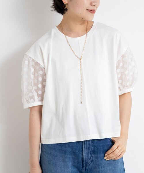 ホワイト パフスリーブ Tシャツ パフスリーブTシャツ ホワイト | urabnag