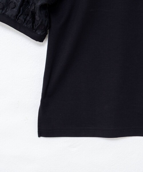 NOLLEY’S(ノーリーズ)の「ドットシアーパフスリーブカットソー(Tシャツ/カットソー・レディース・ホワイト/ブラック・38)」の14枚目の写真
