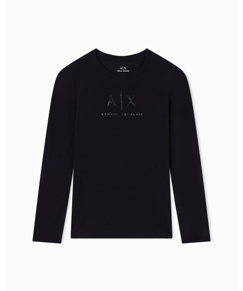 ARMANI EXCHANGE(アルマーニエクスチェンジ)の「【A|X アルマーニ エクスチェンジ】AXロゴ 長袖クルーネックTシャツ/SLIM(Tシャツ/カットソー・レディース・ホワイト/ブラック・LARGE/X-SMALL/X-LARGE/SMALL/MEDIUM)」の5枚目の写真
