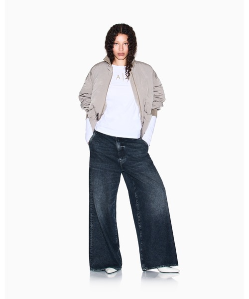 ARMANI EXCHANGE(アルマーニエクスチェンジ)の「【A|X アルマーニ エクスチェンジ】AXロゴ 長袖クルーネックTシャツ/SLIM(Tシャツ/カットソー・レディース・ホワイト/ブラック・LARGE/X-SMALL/X-LARGE/SMALL/MEDIUM)」の7枚目の写真