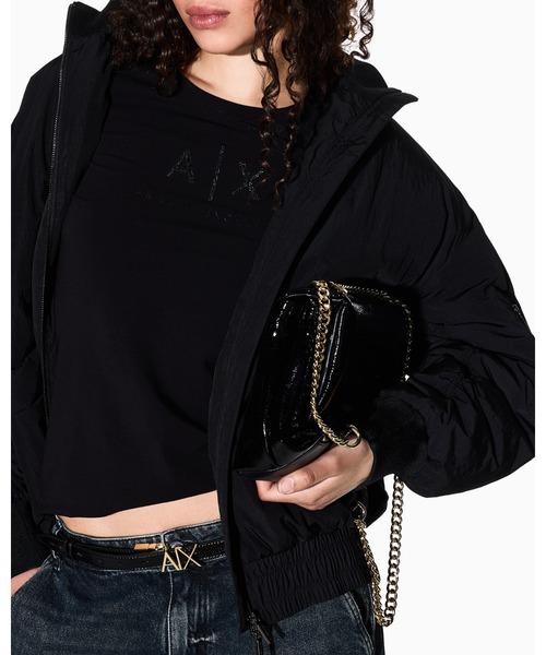 ARMANI EXCHANGE(アルマーニエクスチェンジ)の「【A|X アルマーニ エクスチェンジ】AXロゴ 長袖クルーネックTシャツ/SLIM(Tシャツ/カットソー・レディース・ホワイト/ブラック・LARGE/X-SMALL/X-LARGE/SMALL/MEDIUM)」の10枚目の写真