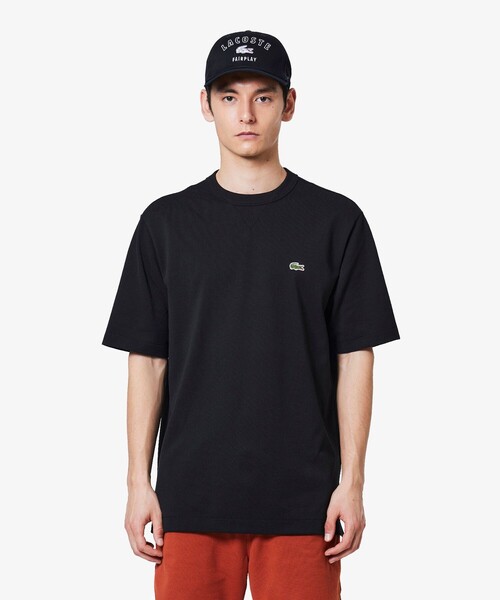 LACOSTE(ラコステ)の「L.12.12アレンジ ガゼット付き鹿の子地 半袖Tシャツ(Tシャツ/カットソー・メンズ・ブラック/レッド系その他/オフホワイト/チャコールグレー/ブラウン系その他/ダークアッシュ・5/3/4/2)」の3枚目の写真