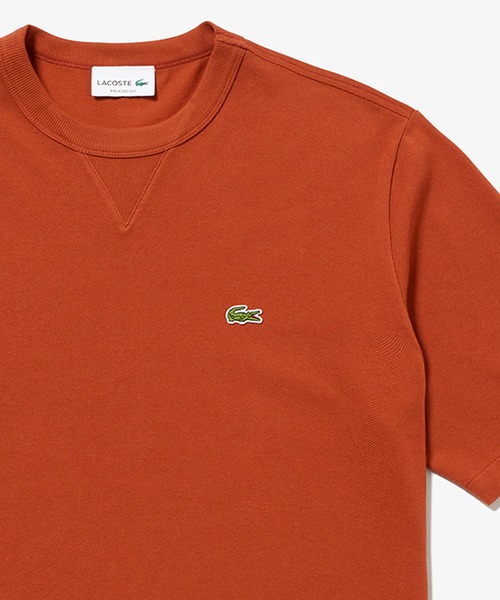 LACOSTE(ラコステ)の「L.12.12アレンジ ガゼット付き鹿の子地 半袖Tシャツ(Tシャツ/カットソー・メンズ・ブラック/レッド系その他/オフホワイト/チャコールグレー/ブラウン系その他/ダークアッシュ・5/3/4/2)」の6枚目の写真