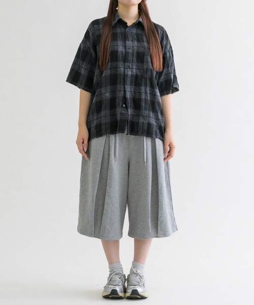 EPNK】Vertical tuck sweat shorts / バーティカルタックスウェット