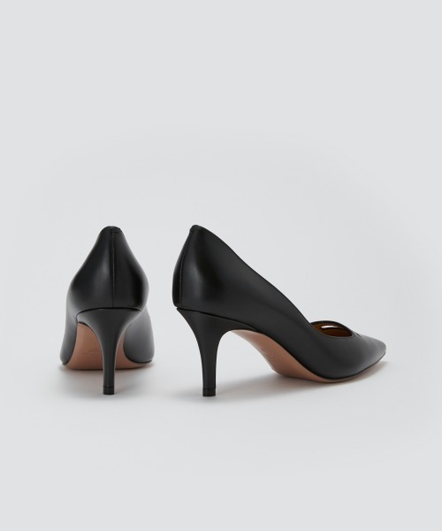 ANIMA アネッリ スムース パンプス 6.5cm BLACK（パンプス