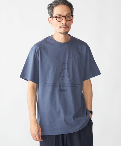 SHIPS（シップス）の「【WEB限定】SHIPS: SHIPS Co. デザイン プリント Tシャツ（Tシャツ/カットソー・メンズ・ホワイト/ベージュ/ネイビー/ロイヤルブルー・SMALL/MEDIUM/LARGE/X-LARGE）」の21枚目の写真