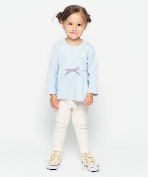 apres les cours（アプレレクール）の「ケーブルレギンス（レギンス/スパッツ・キッズ・アイボリー/ピンク/チャコール・80/90/100/110/120/130）」の6枚目の写真