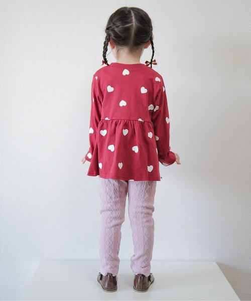 apres les cours（アプレレクール）の「ケーブルレギンス（レギンス/スパッツ・キッズ・アイボリー/ピンク/チャコール・80/90/100/110/120/130）」の9枚目の写真