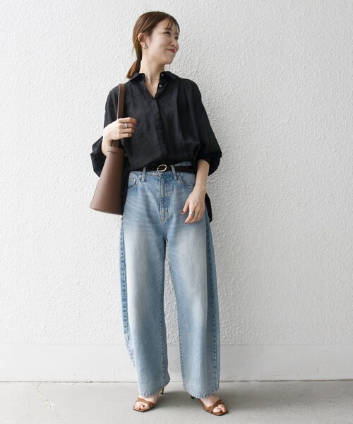 【セール 30％OFF】AUG オーグ シャツ デニムシャツ ノーカラー ギャザー 半袖 トップス レディース lady's 842311 L-shirt 楽天市場】【セール 30％OFF】【AUG オーグ】 シャツ デニム
