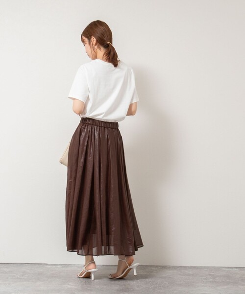 NOLLEY’S（ノーリーズ）の「BONJOUR刺繍Tシャツ（Tシャツ/カットソー・レディース・オフホワイト/ブラック/サックスブルー/ブラウン・38）」の15枚目の写真