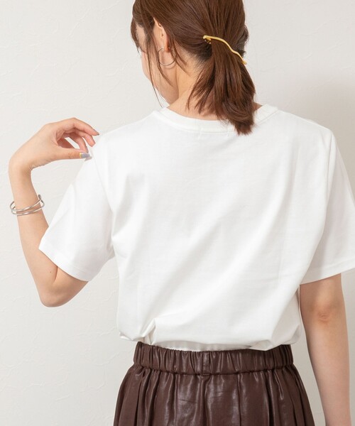 NOLLEY’S（ノーリーズ）の「BONJOUR刺繍Tシャツ（Tシャツ/カットソー・レディース・オフホワイト/ブラック/サックスブルー/ブラウン・38）」の18枚目の写真