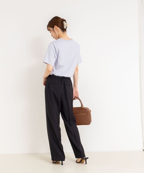 NOLLEY’S（ノーリーズ）の「BONJOUR刺繍Tシャツ（Tシャツ/カットソー・レディース・オフホワイト/ブラック/サックスブルー/ブラウン・38）」の21枚目の写真