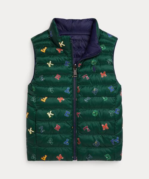 Ralph Lauren ストライプベスト XS ケーブルニット コットン セーター ベスト（ベスト）｜POLO