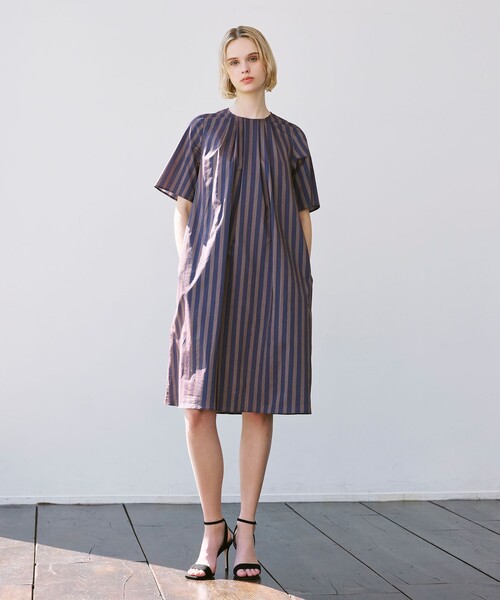 MACKINTOSH LONDON（マッキントッシュ ロンドン）の「コットンキュプラストレッチワンピース（ワンピース・レディース・パープル系その他4/グレー系その他2・40/38）」の5枚目の写真