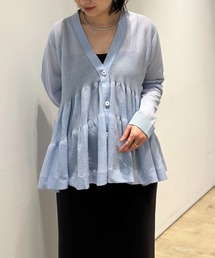 ⭐️限定セール⭐️CADUNE カデュネ フリルポンチョコート 38 ブルー