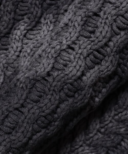 BEAMS（ビームス）の「ワイドショートフィット アランニット（ニット/セーター・メンズ・ブラック系その他4/ベージュ・XL/L/M/S）」の10枚目の写真