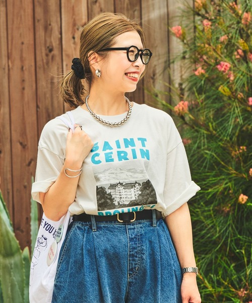 studio CLIP(スタディオクリップ)の「【CLIP BY STAFF】スーベニアロゴTシャツ(Tシャツ/カットソー・レディース・その他8/その他9/ブルー/その他7/チャコール/ベージュ・FREE)」の5枚目の写真