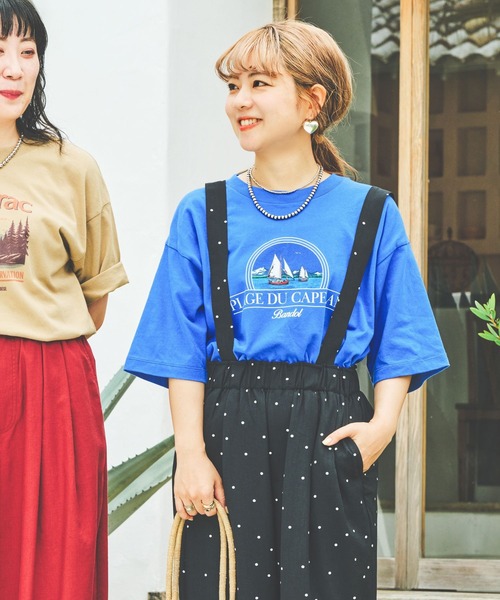 studio CLIP(スタディオクリップ)の「【CLIP BY STAFF】スーベニアロゴTシャツ(Tシャツ/カットソー・レディース・その他8/その他9/ブルー/その他7/チャコール/ベージュ・FREE)」の4枚目の写真