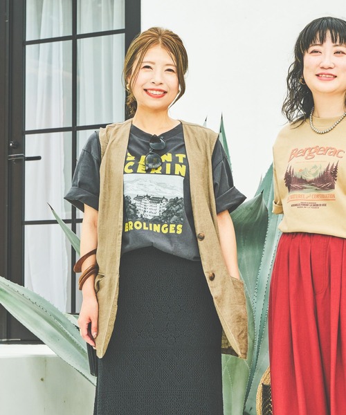 studio CLIP(スタディオクリップ)の「【CLIP BY STAFF】スーベニアロゴTシャツ(Tシャツ/カットソー・レディース・その他8/その他9/ブルー/その他7/チャコール/ベージュ・FREE)」の2枚目の写真