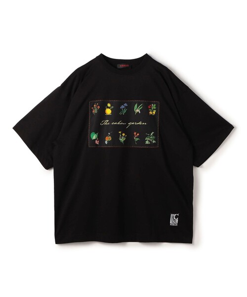CABaN スビンコットン GREEN SHOWERプリントTシャツ（Tシャツ