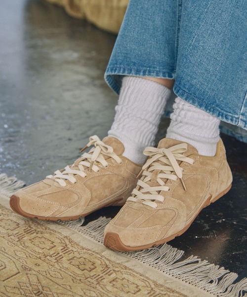 MOHI/モヒ ナチュラルスエードレースアップスニーカー MONO-MART