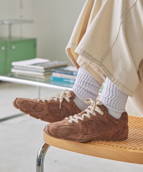 MOHI/モヒ ナチュラルスエードレースアップスニーカー MONO-MART