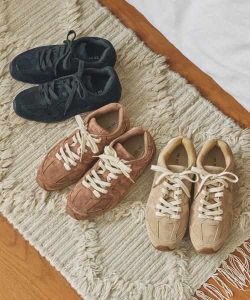 MOHI/モヒ ナチュラルスエードレースアップスニーカー MONO-MART