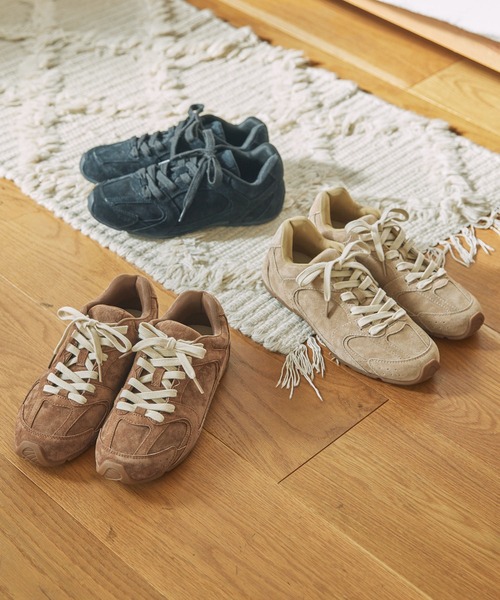 MOHI/モヒ ナチュラルスエードレースアップスニーカー MONO-MART