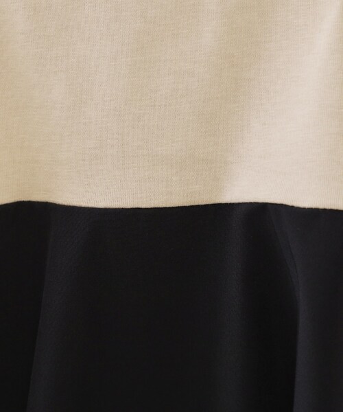 OPAQUE.CLIP（オペークドットクリップ）の「配色フハクドッキングペプラムトップス【洗濯機洗い可/抗ピル】（Tシャツ/カットソー・レディース・ホワイト系5/チャコール/ベージュ系4・38/40/42）」の11枚目の写真