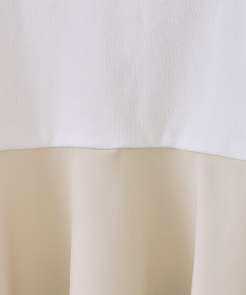OPAQUE.CLIP（オペークドットクリップ）の「配色フハクドッキングペプラムトップス【洗濯機洗い可/抗ピル】（Tシャツ/カットソー・レディース・ホワイト系5/チャコール/ベージュ系4・38/40/42）」の15枚目の写真