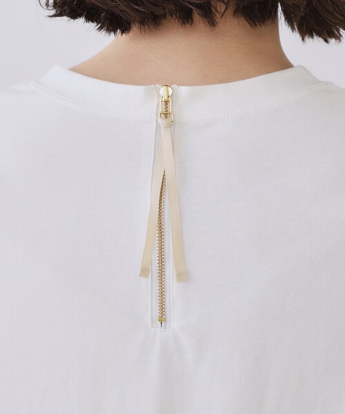 OPAQUE.CLIP（オペークドットクリップ）の「配色フハクドッキングペプラムトップス【洗濯機洗い可/抗ピル】（Tシャツ/カットソー・レディース・ホワイト系5/チャコール/ベージュ系4・38/40/42）」の20枚目の写真