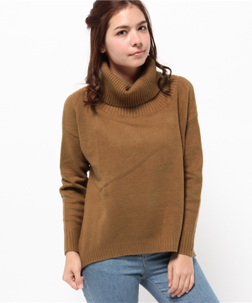 WHO'S WHO gallery（フーズフーギャラリー）の「【A,nam】タートルニット（ニット/セーター・レディース・オフホワイト/グレー/ブラウン・FREE）」の3枚目の写真