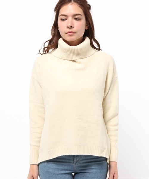 WHO'S WHO gallery（フーズフーギャラリー）の「【A,nam】タートルニット（ニット/セーター・レディース・オフホワイト/グレー/ブラウン・FREE）」の4枚目の写真