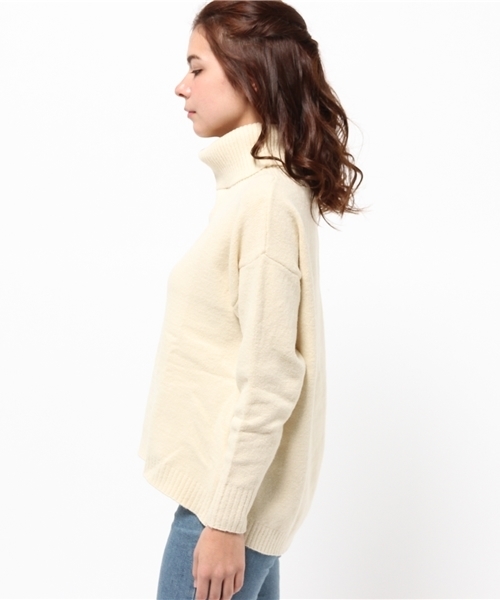 WHO'S WHO gallery（フーズフーギャラリー）の「【A,nam】タートルニット（ニット/セーター・レディース・オフホワイト/グレー/ブラウン・FREE）」の5枚目の写真