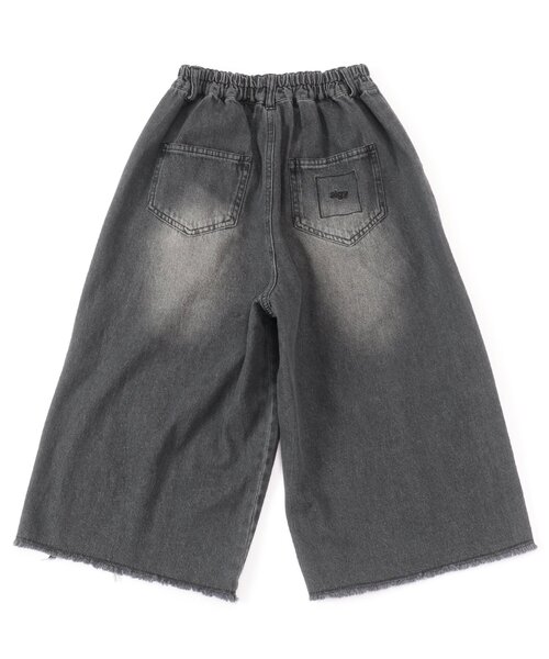 algy（アルジー）の「グランジワイドハーフパンツ（デニムパンツ・キッズ・ブラック/サックスブルー・SMALL/MEDIUM/X-SMALL/XX-SMALL）」の6枚目の写真