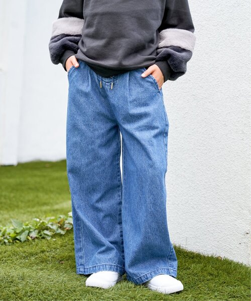 ikka（イッカ）の「レースアップワイドパンツ（120~160cm）（その他パンツ・キッズ・ブラック/スモークグレー/ブルー/ライム・120/130/140/150/160）」の17枚目の写真