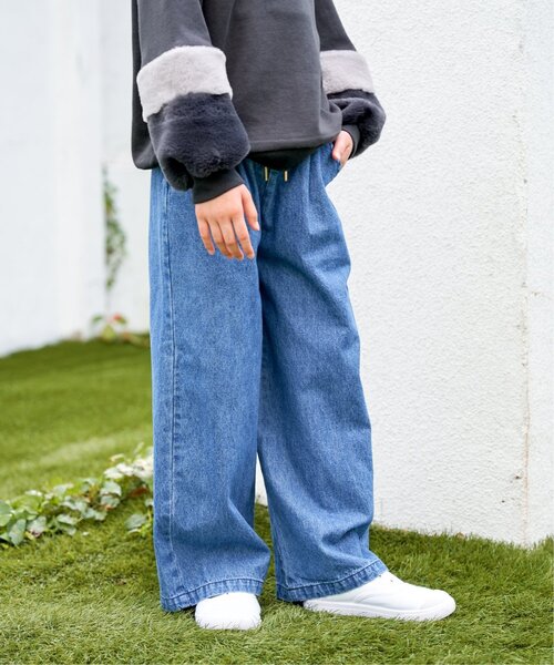 ikka（イッカ）の「レースアップワイドパンツ（120~160cm）（その他パンツ・キッズ・ブラック/スモークグレー/ブルー/ライム・120/130/140/150/160）」の18枚目の写真