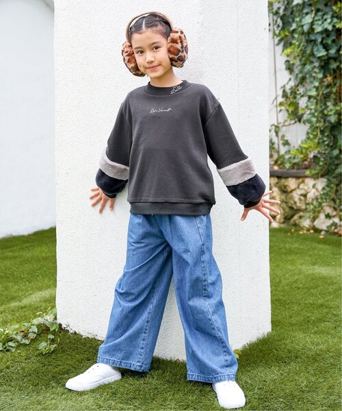 ikka（イッカ）の「レースアップワイドパンツ（120~160cm）（その他パンツ・キッズ・ブラック/スモークグレー/ブルー/ライム・120/130/140/150/160）」の21枚目の写真