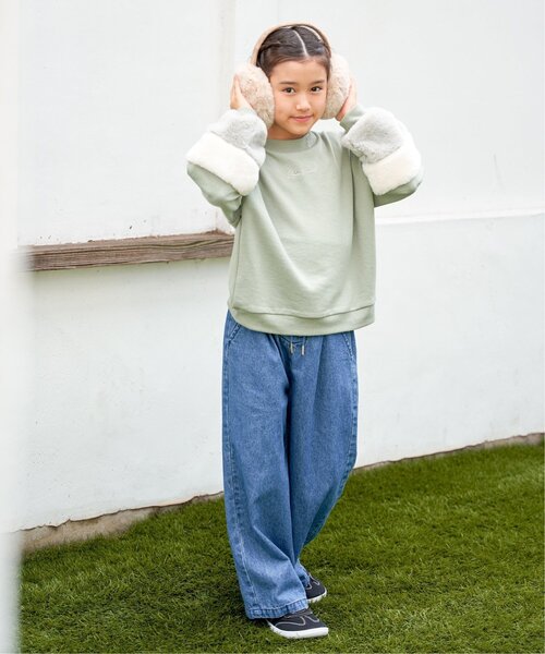 ikka(イッカ)の「レースアップワイドパンツ(120~160cm)(その他パンツ・キッズ・ブラック/スモークグレー/ブルー/ライム・120/130/140/150/160)」の21枚目の写真