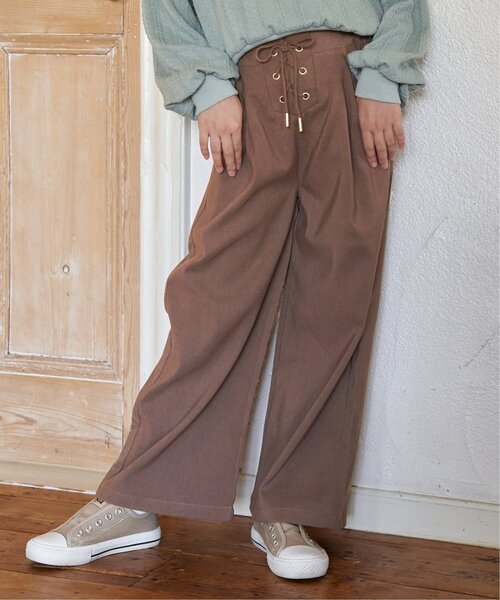 ikka(イッカ)の「レースアップワイドパンツ(120~160cm)(その他パンツ・キッズ・ブラック/スモークグレー/ブルー/ライム・120/130/140/150/160)」の19枚目の写真